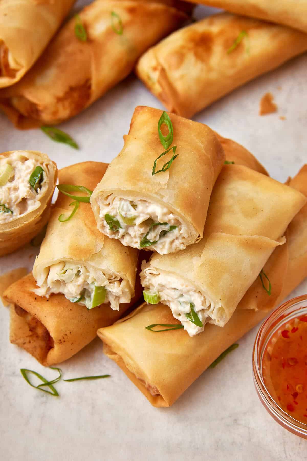 Crab Rangoon Egg Rolls