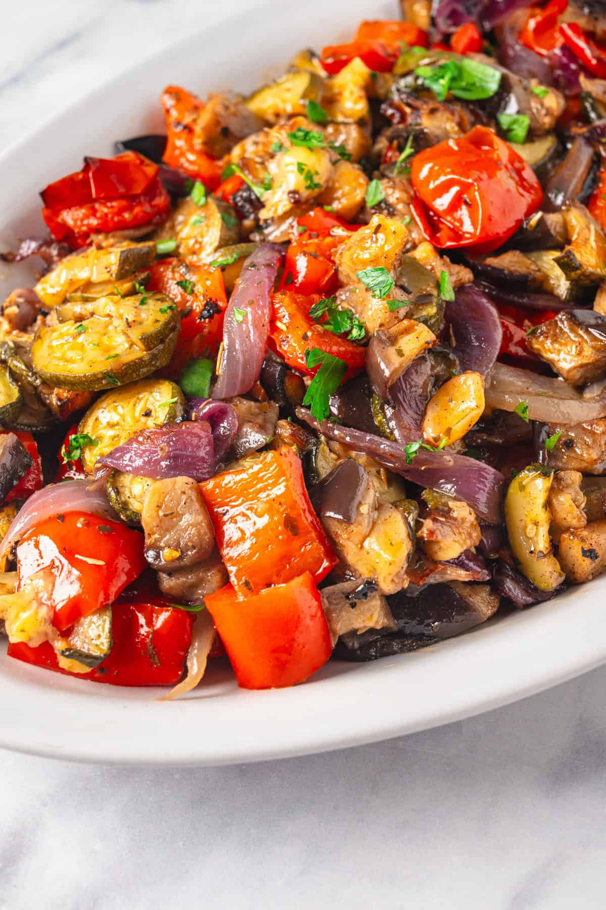 Greek Roasted Vegetables - foodfaithfitness