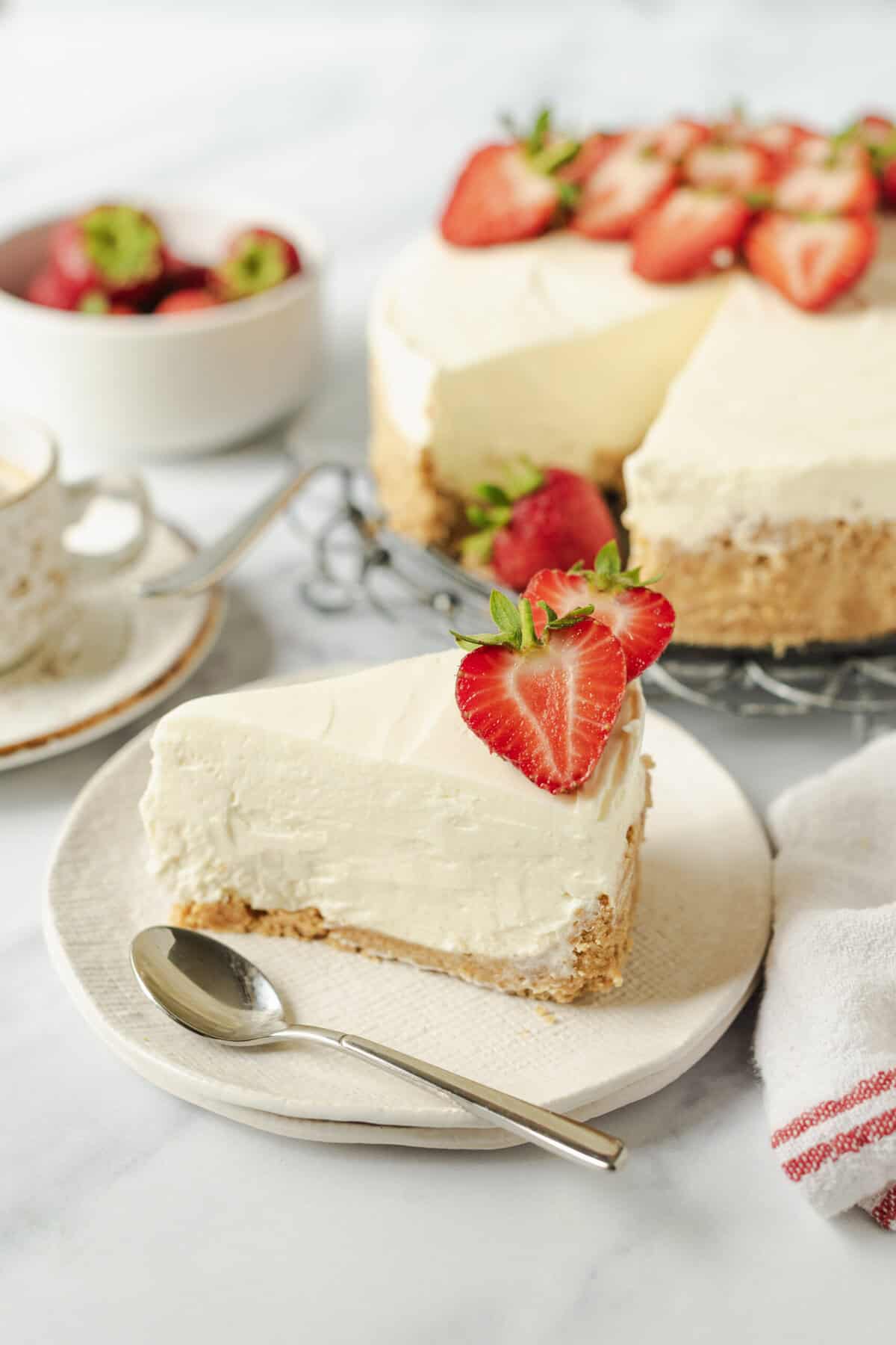 No Bake Cheesecake Recipe - foodfaithfitness