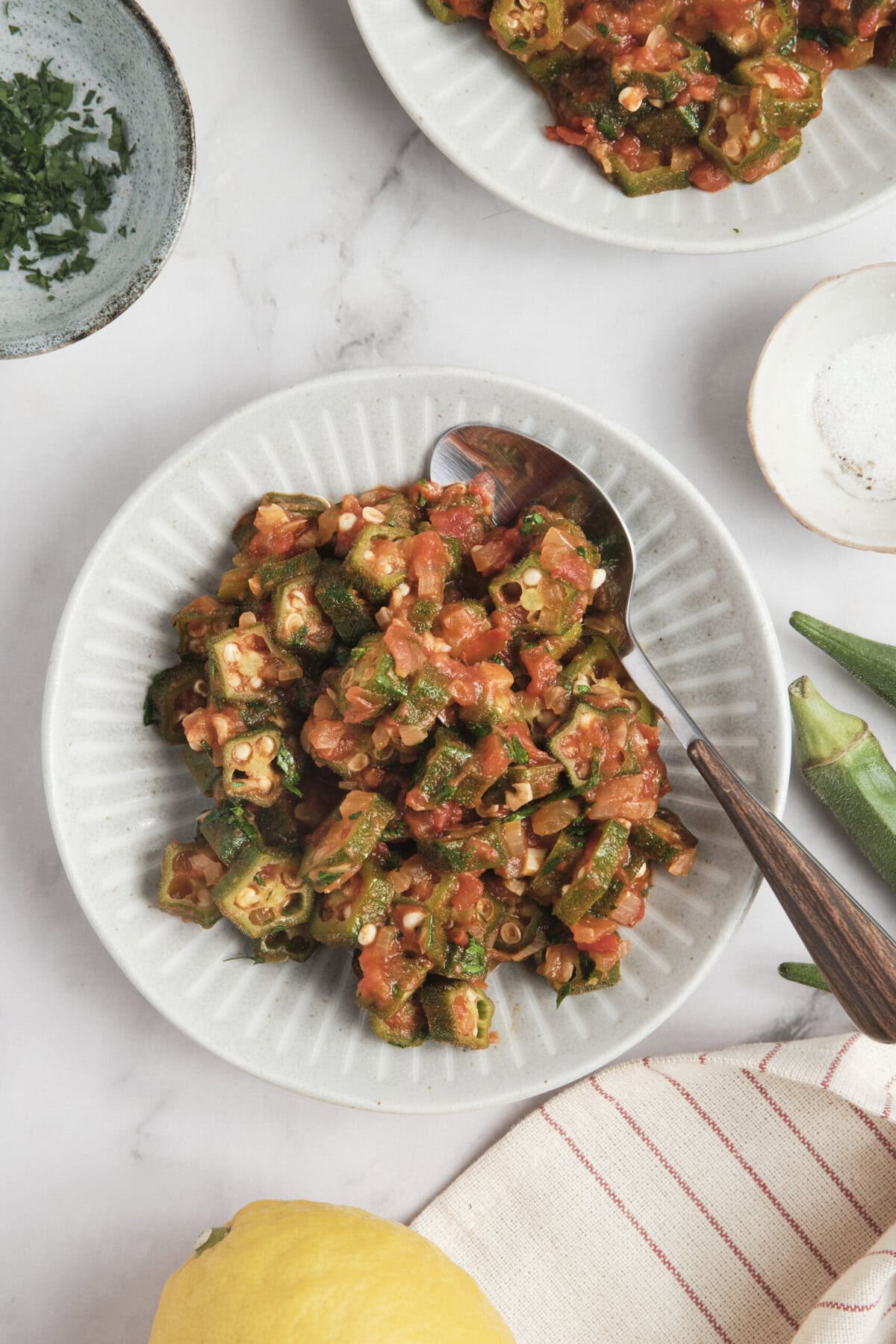 Stewed Okra and Tomatoes - foodfaithfitness