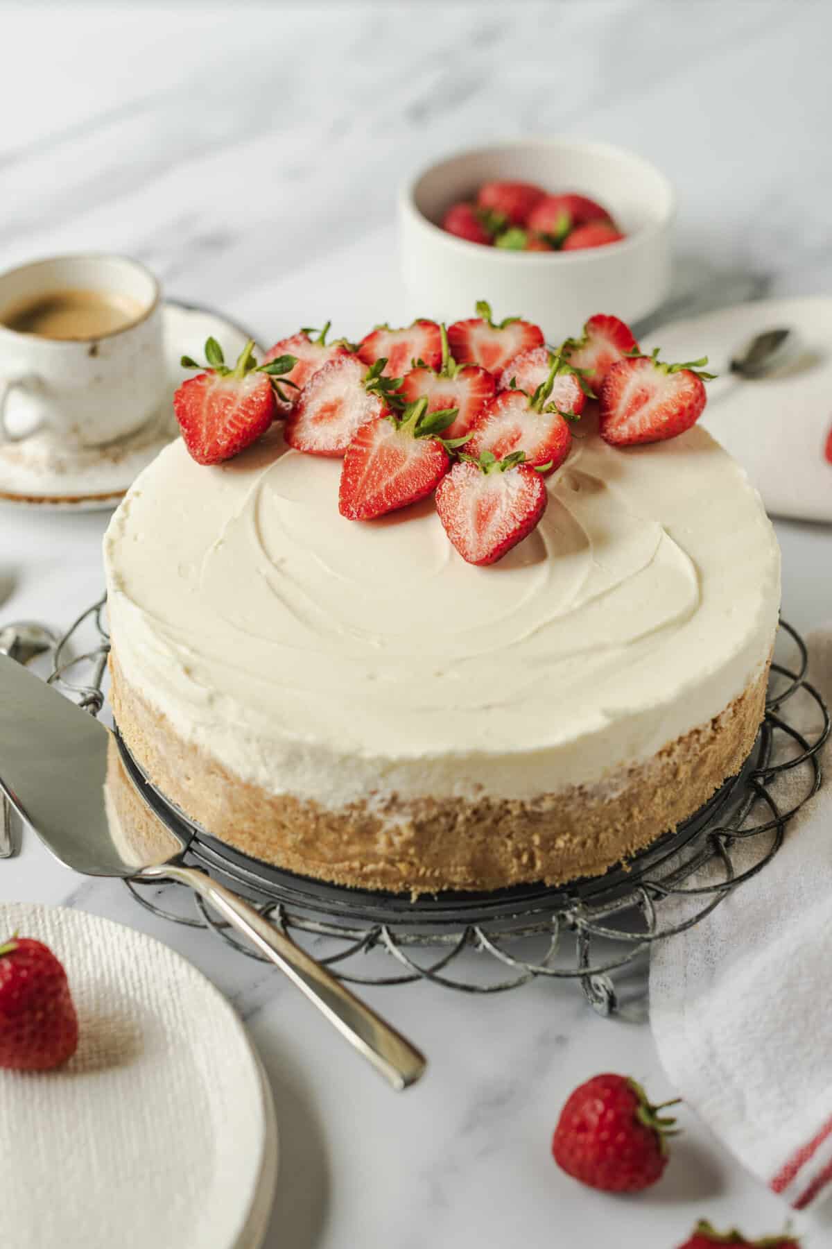 No Bake Cheesecake Recipe - foodfaithfitness