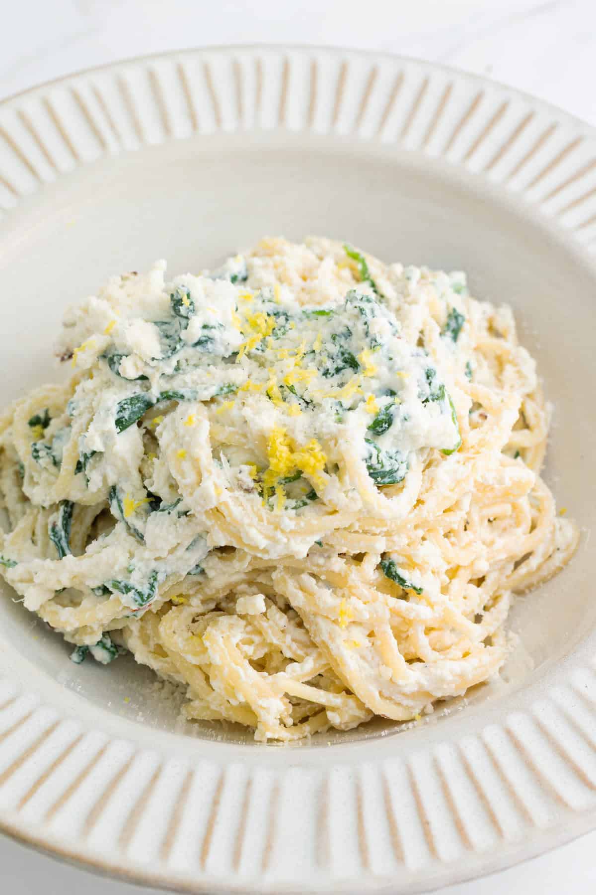 Lemon Ricotta Pasta - foodfaithfitness