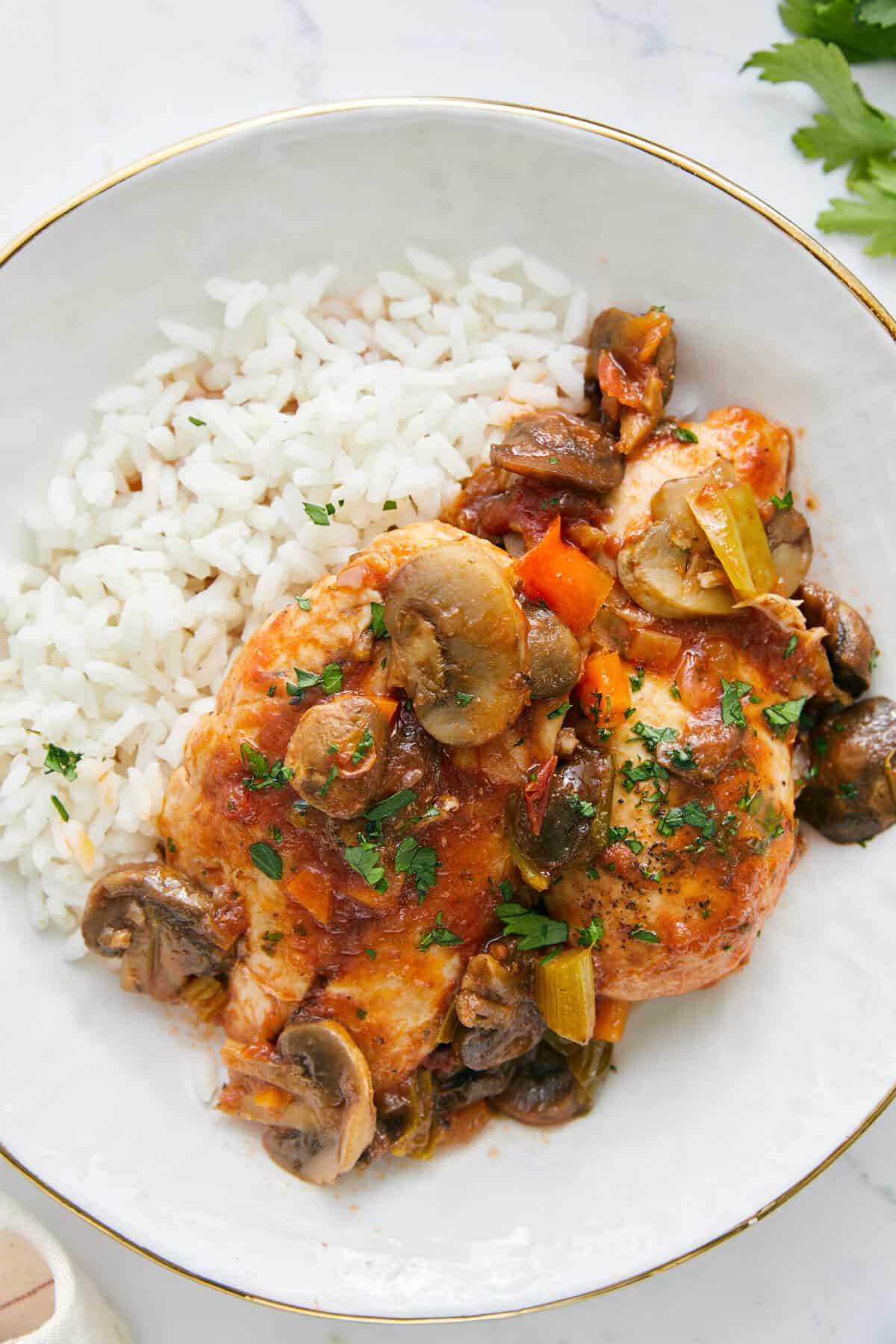 Slow Cooker Chicken Cacciatore - foodfaithfitness