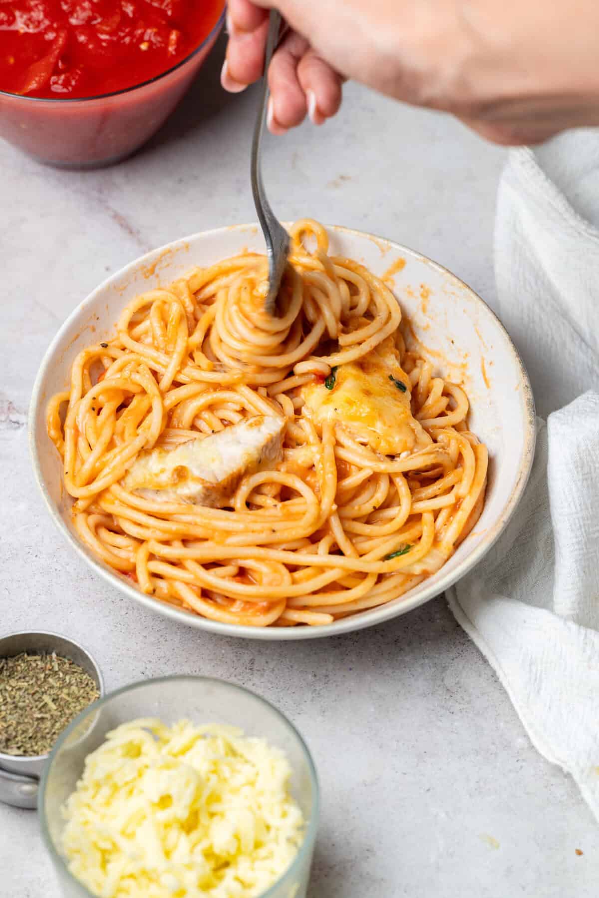 Chicken Spaghetti Recipe - foodfaithfitness