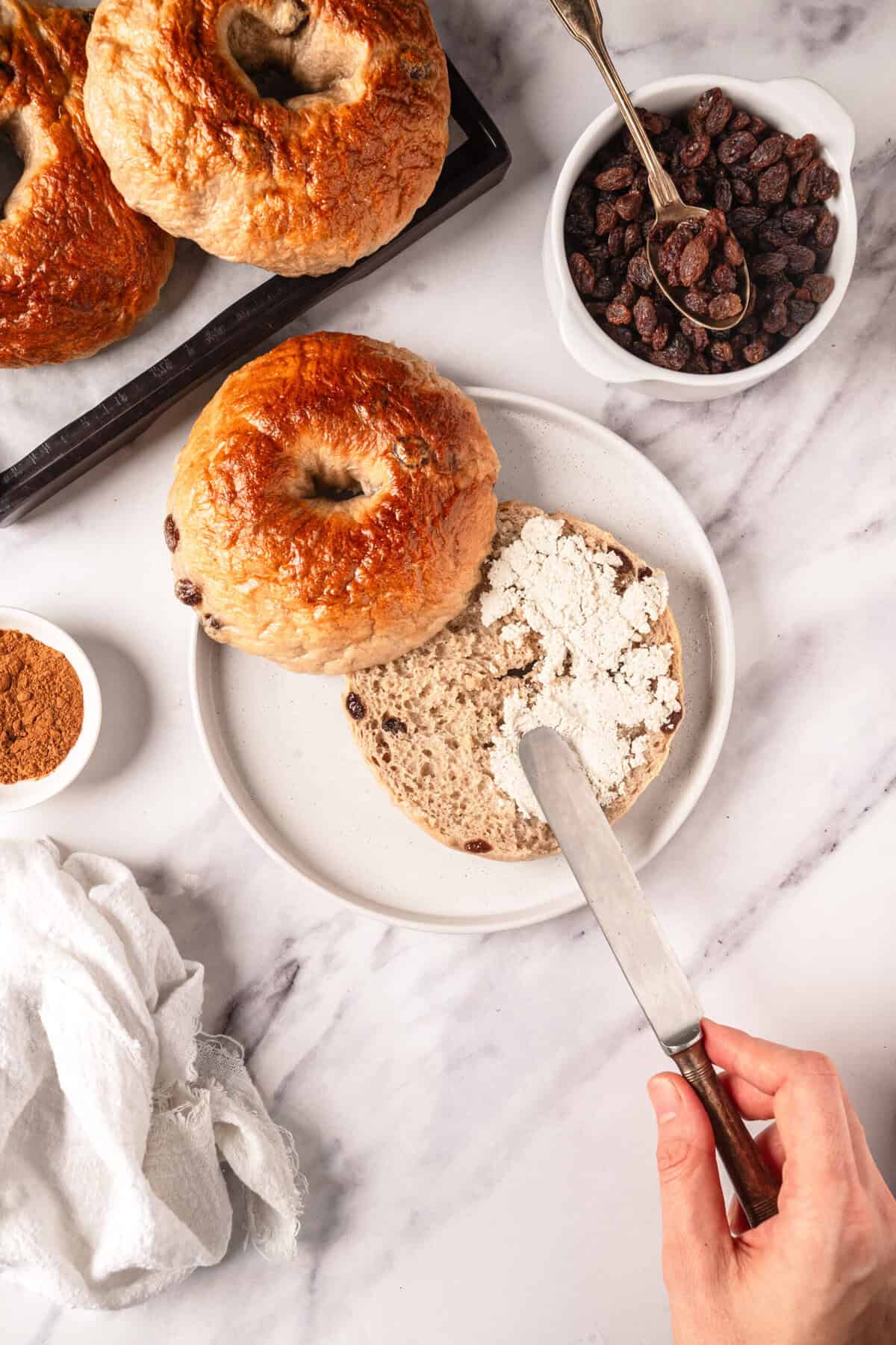Cinnamon Raisin Bagels - foodfaithfitness