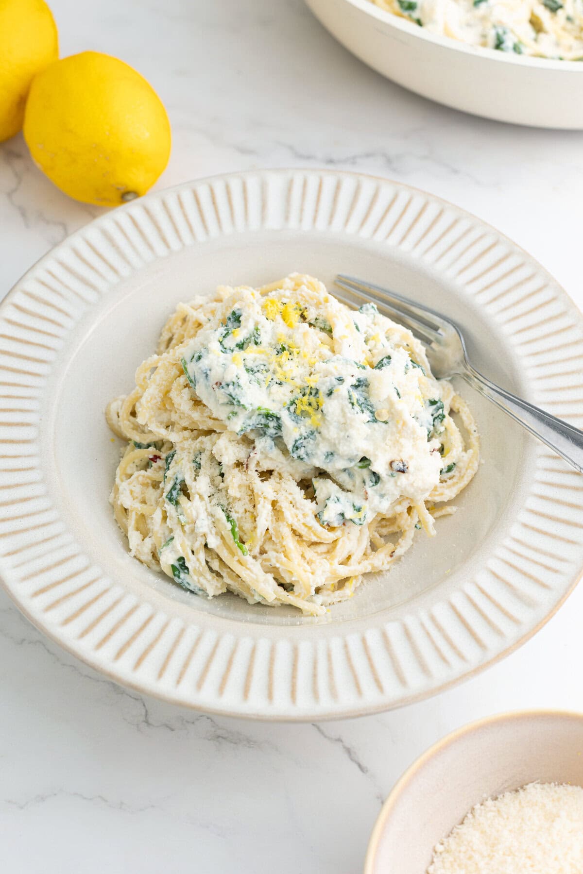 Lemon Ricotta Pasta - foodfaithfitness