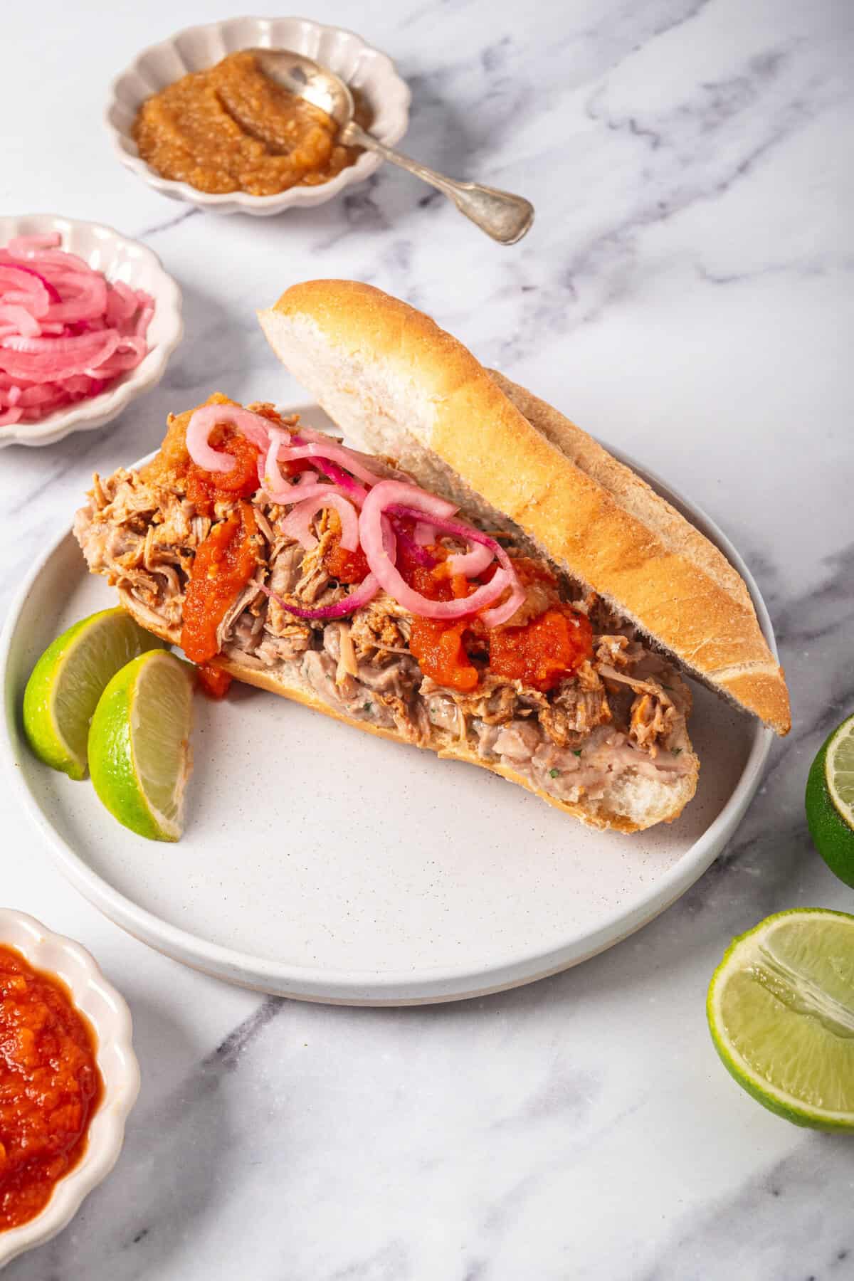 Pork Carnitas Torta - foodfaithfitness