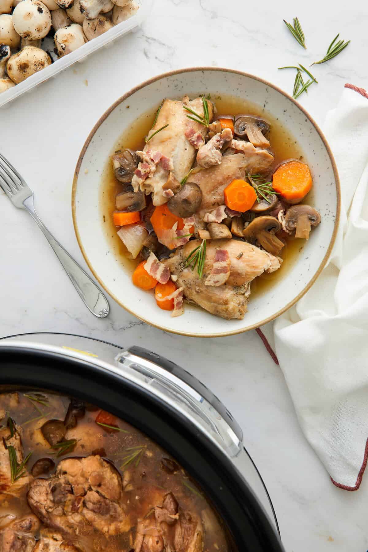 Slow-Cooker Coq au Vin - foodfaithfitness