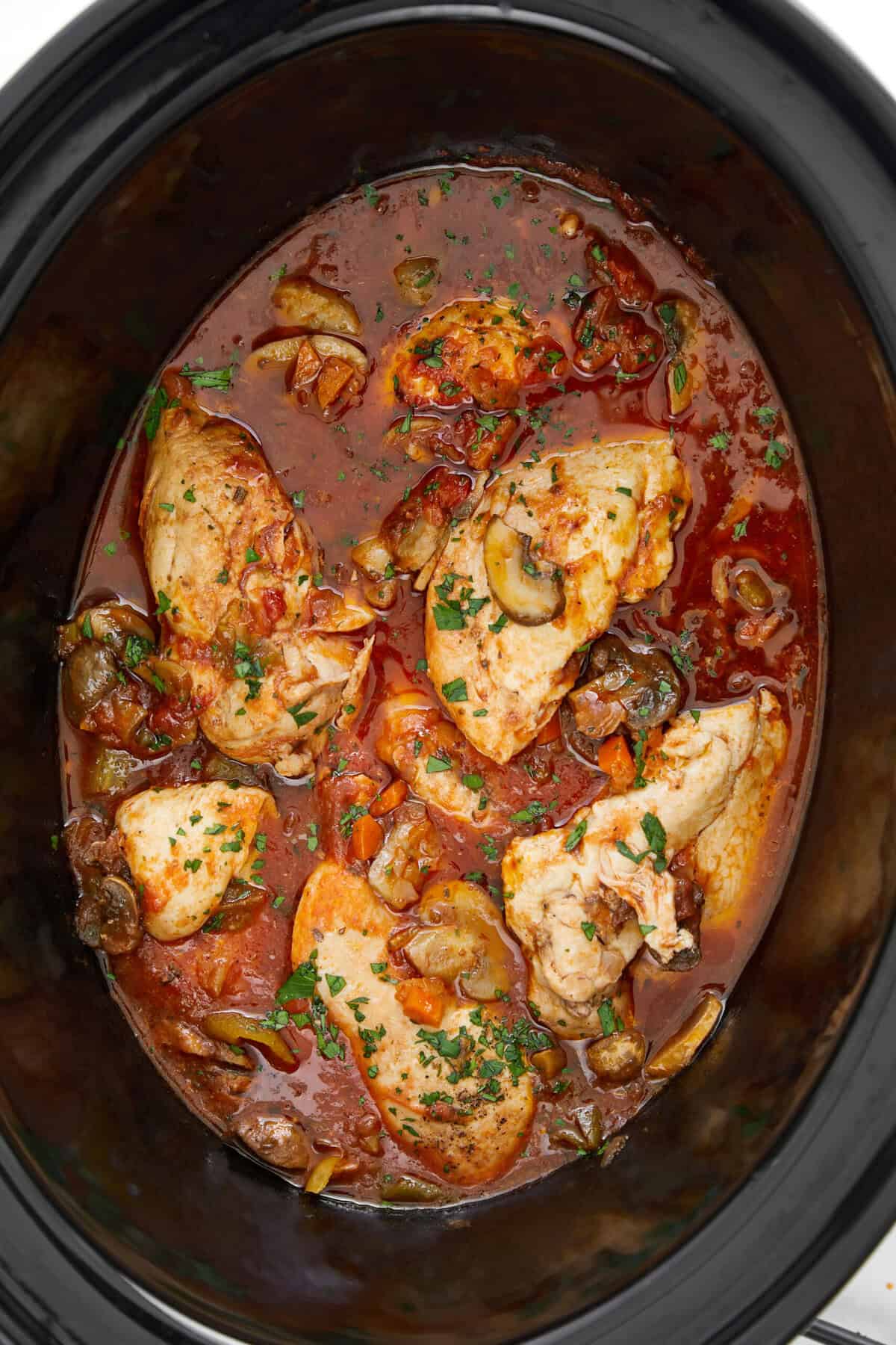Slow Cooker Chicken Cacciatore - foodfaithfitness