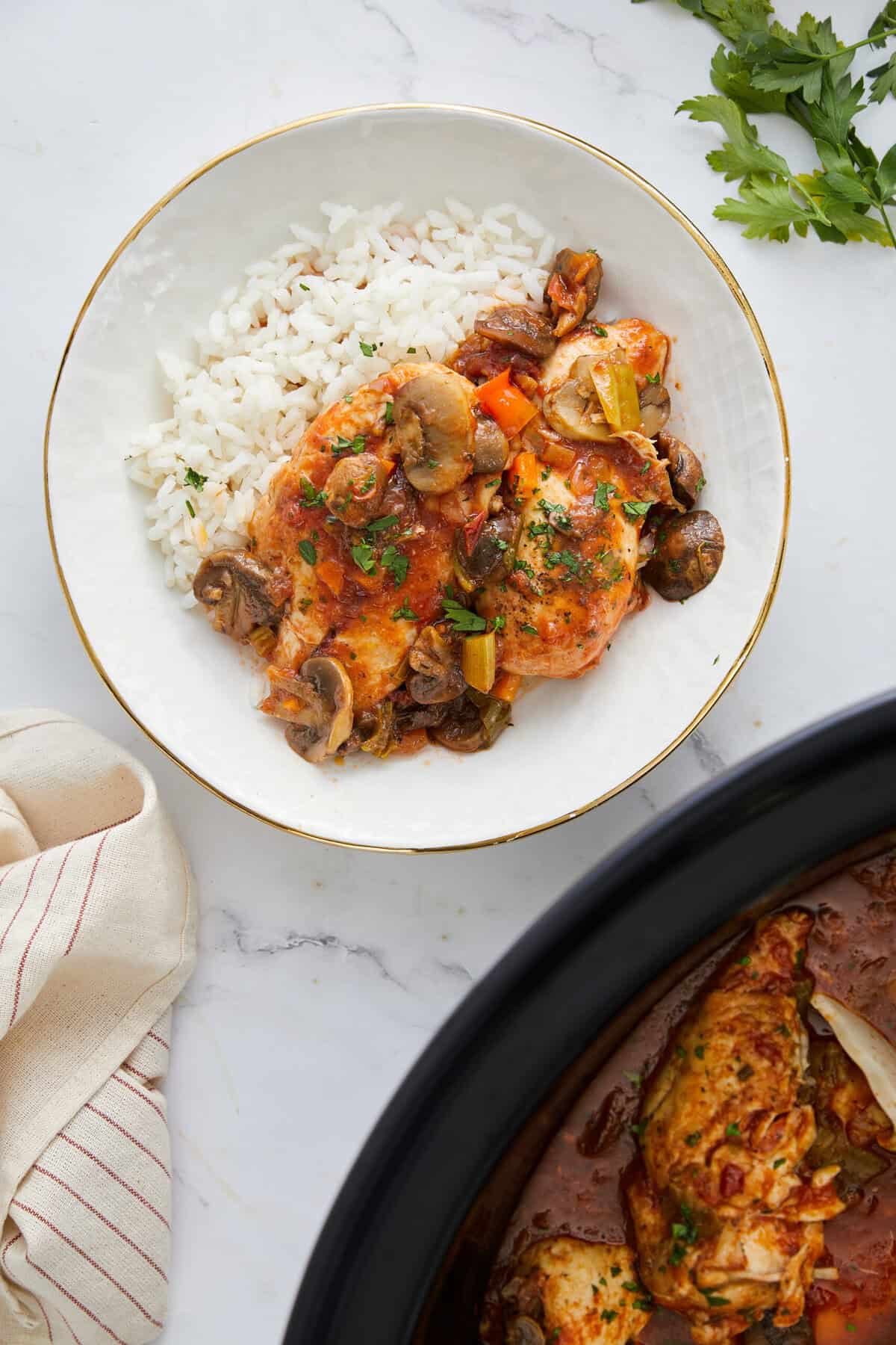 Slow Cooker Chicken Cacciatore - foodfaithfitness