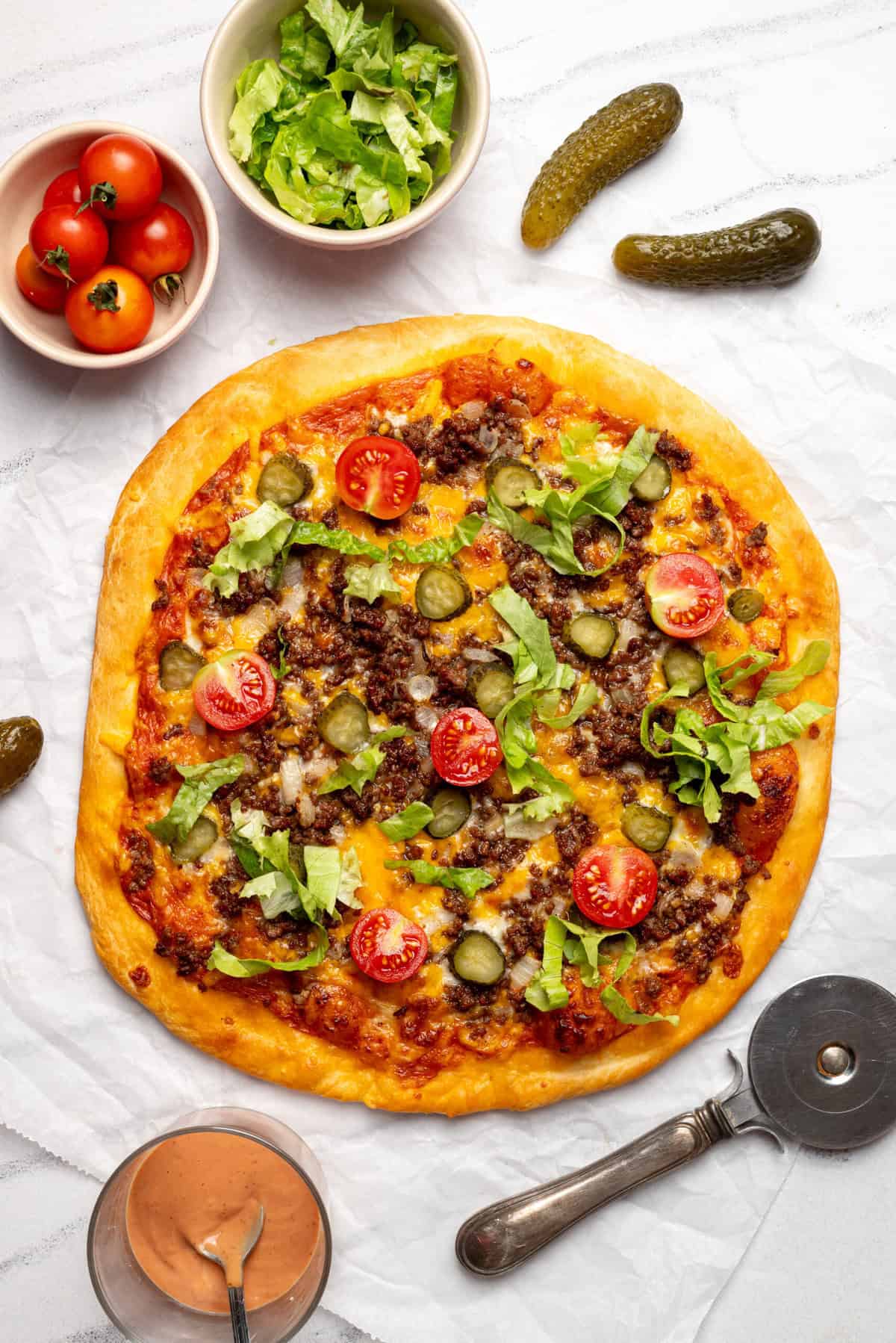 Cheeseburger Pizza - foodfaithfitness