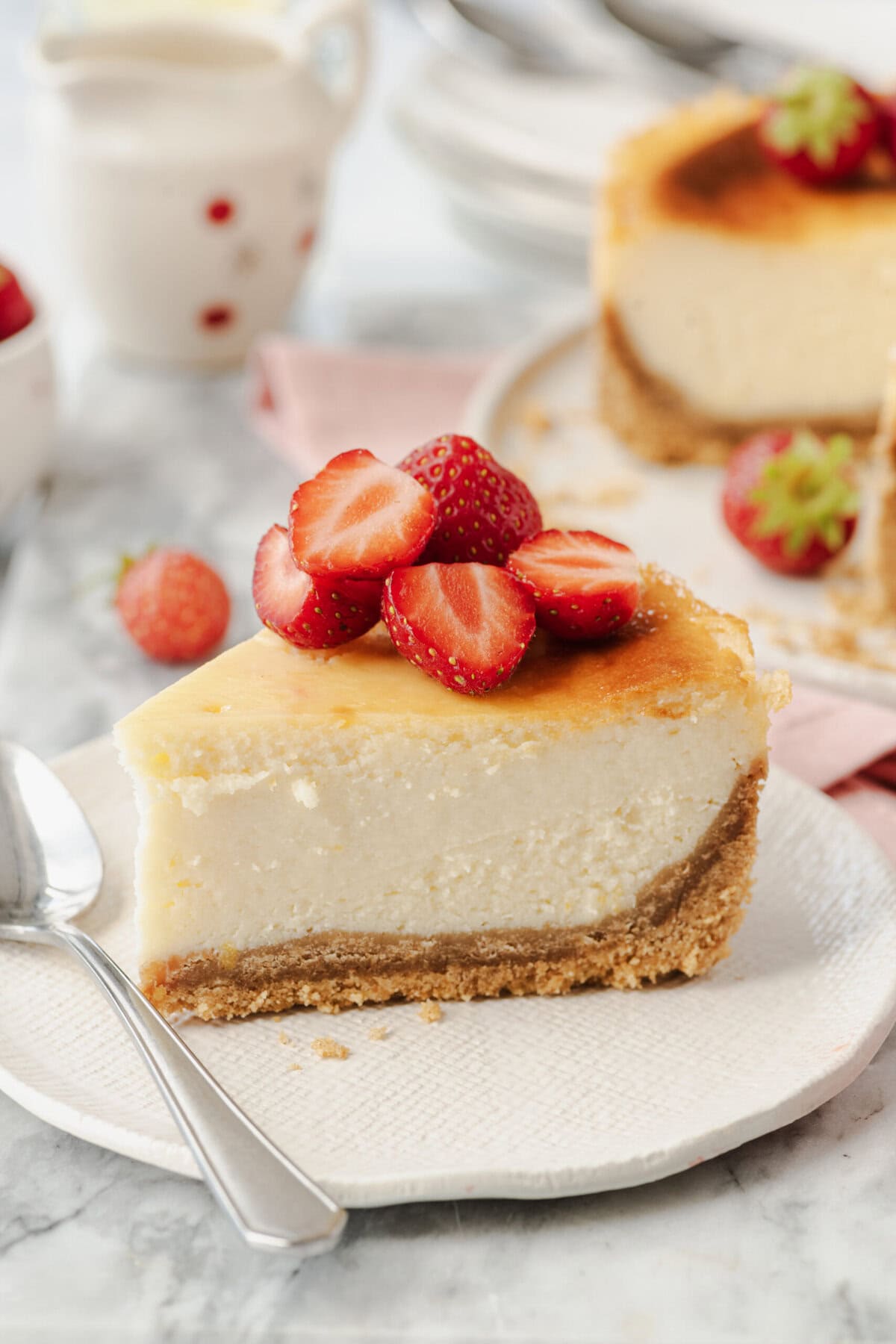 New York Cheesecake Recipe - foodfaithfitness