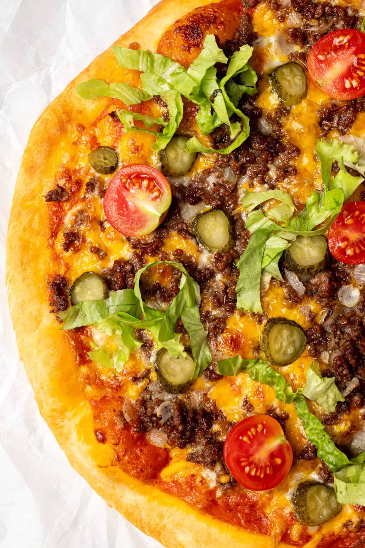 Cheeseburger Pizza - foodfaithfitness