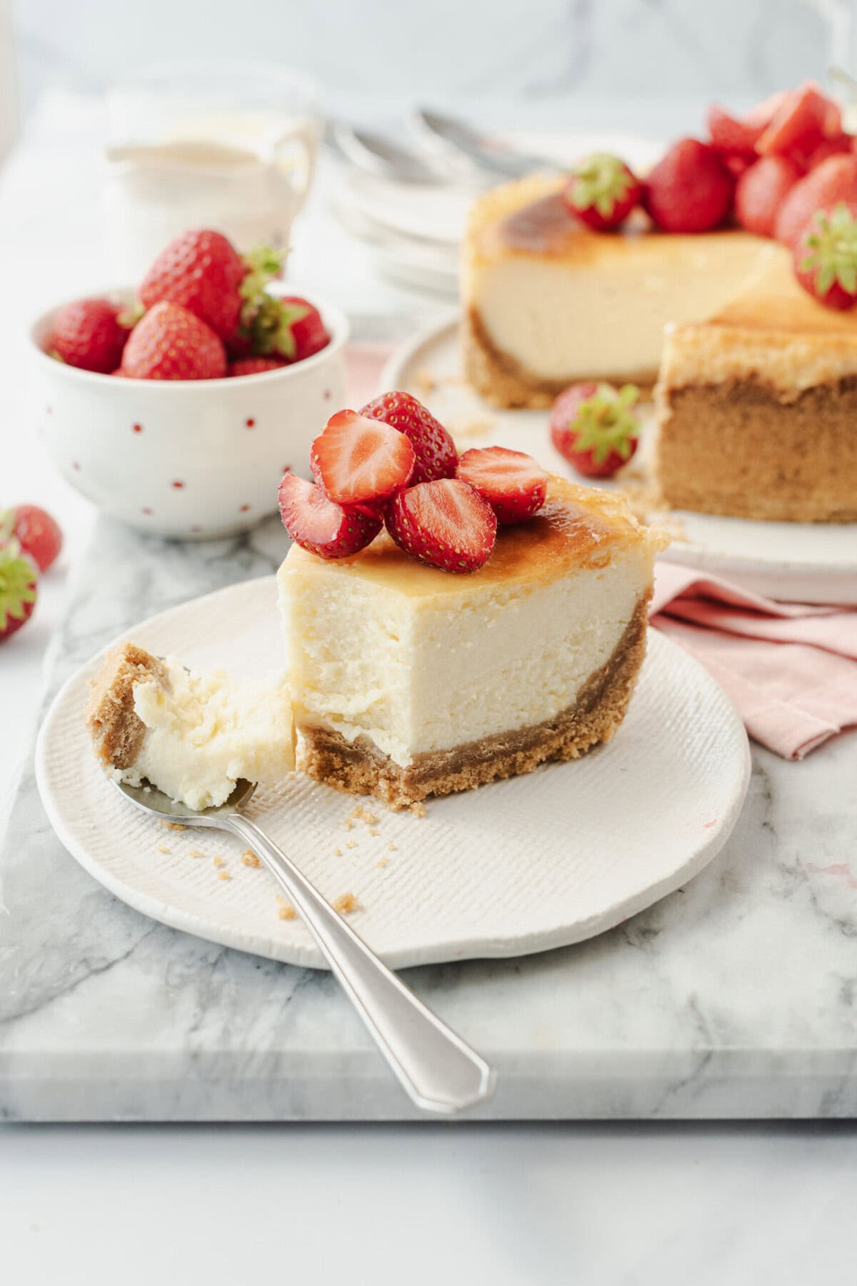 New York Cheesecake Recipe - foodfaithfitness