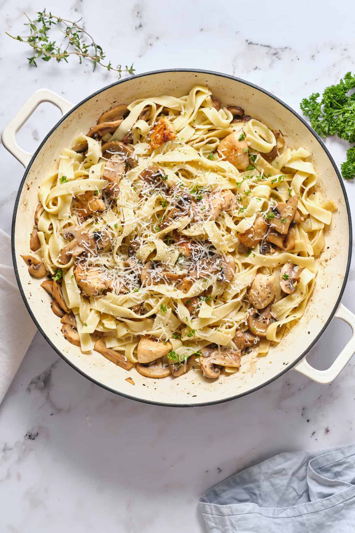 Chicken Marsala Pasta - foodfaithfitness