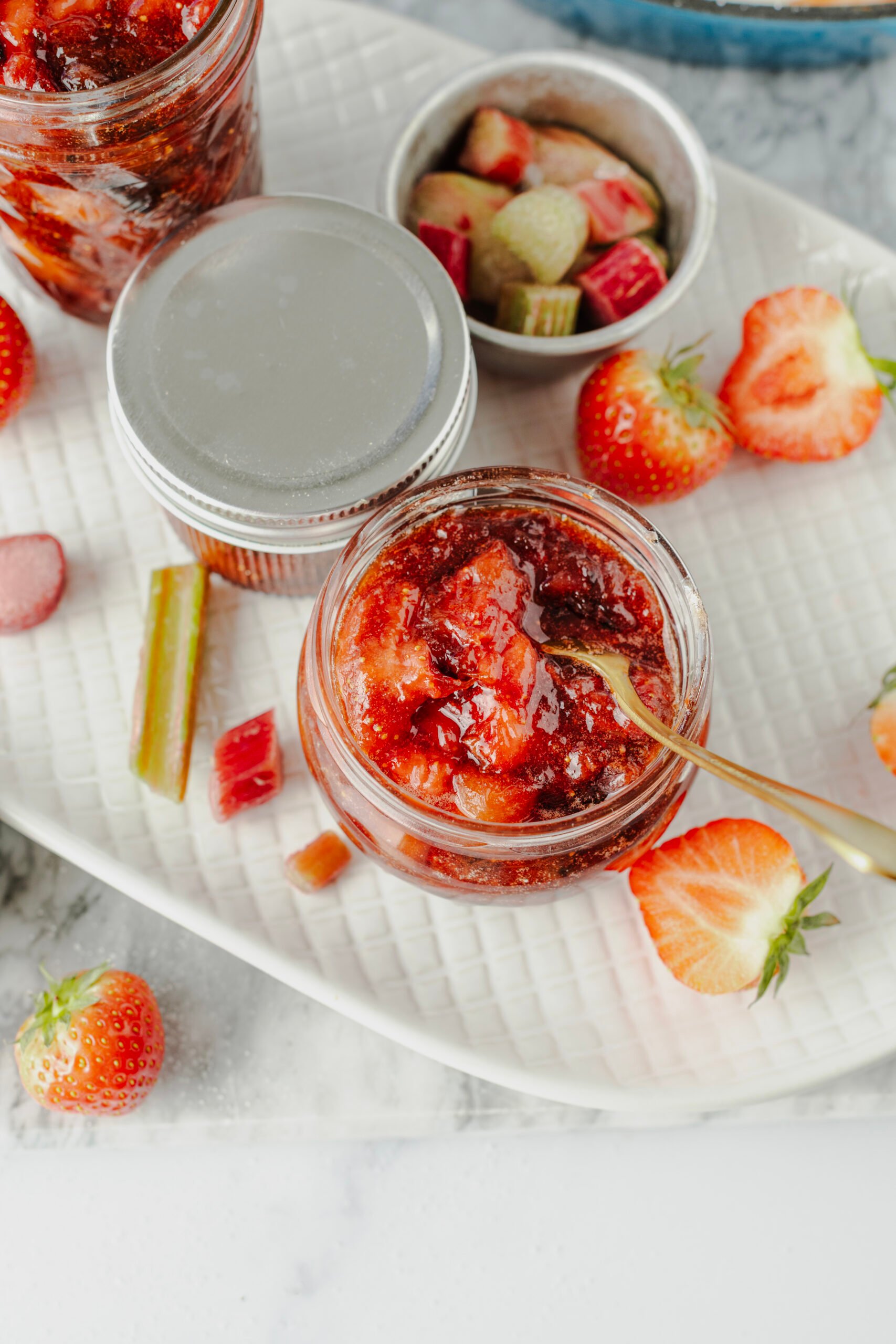 Strawberry Rhubarb Jam - foodfaithfitness
