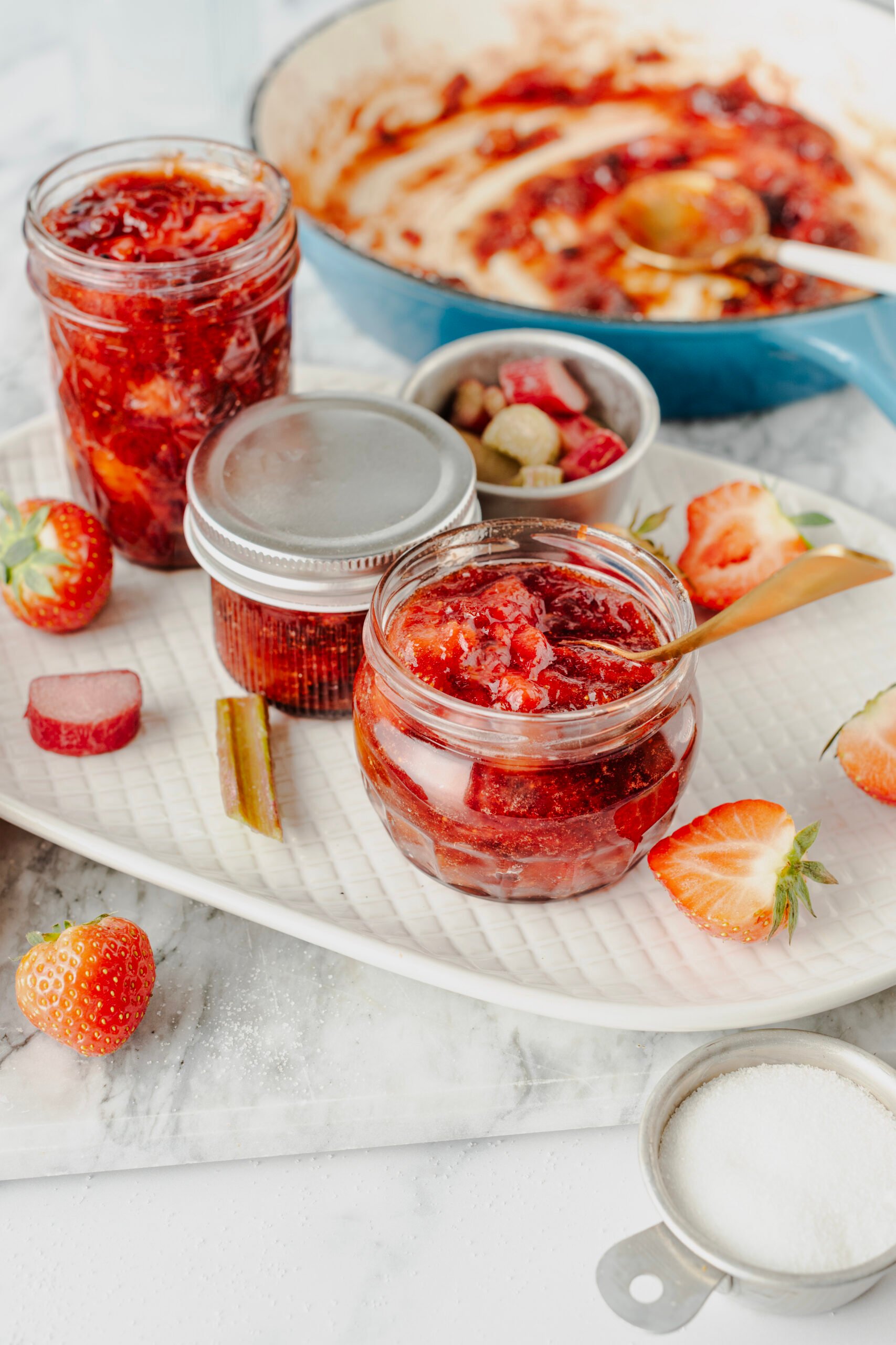Strawberry Rhubarb Jam - foodfaithfitness
