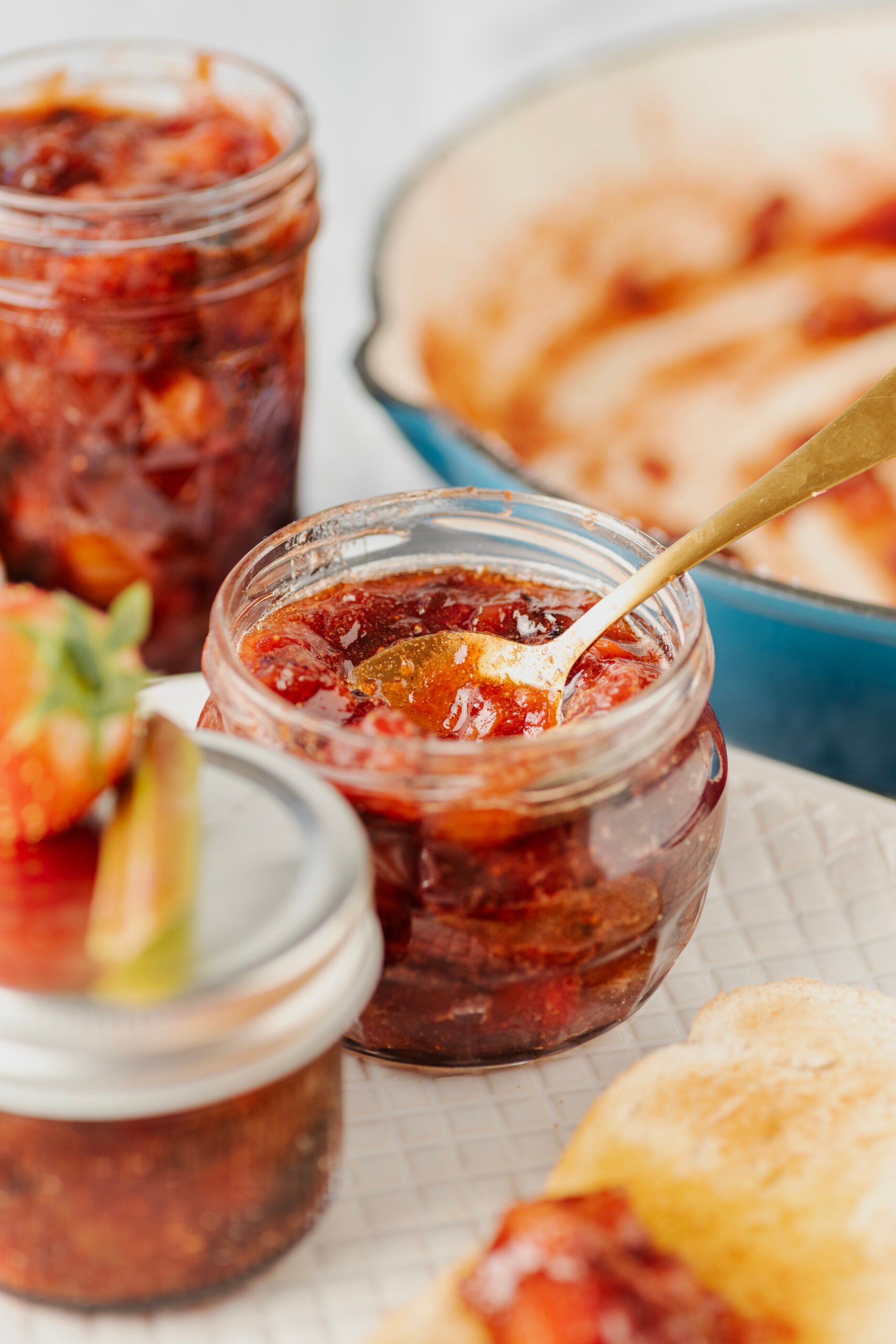Strawberry Rhubarb Jam - foodfaithfitness
