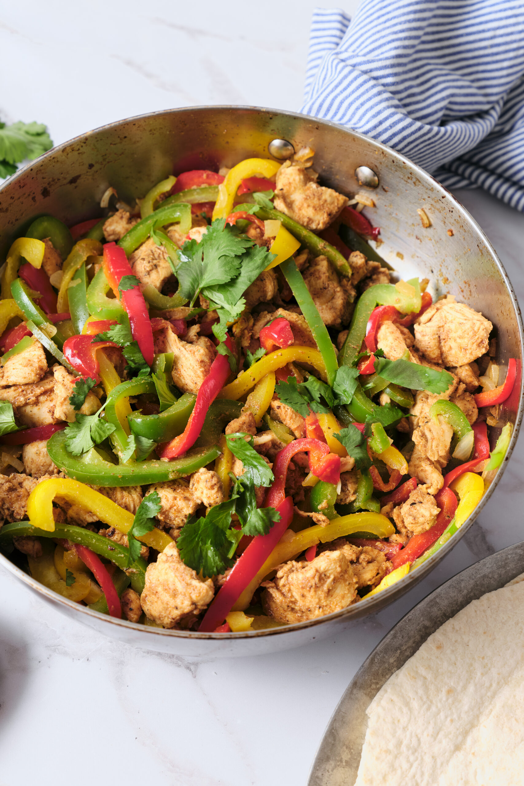 Chicken fajita recipe close up