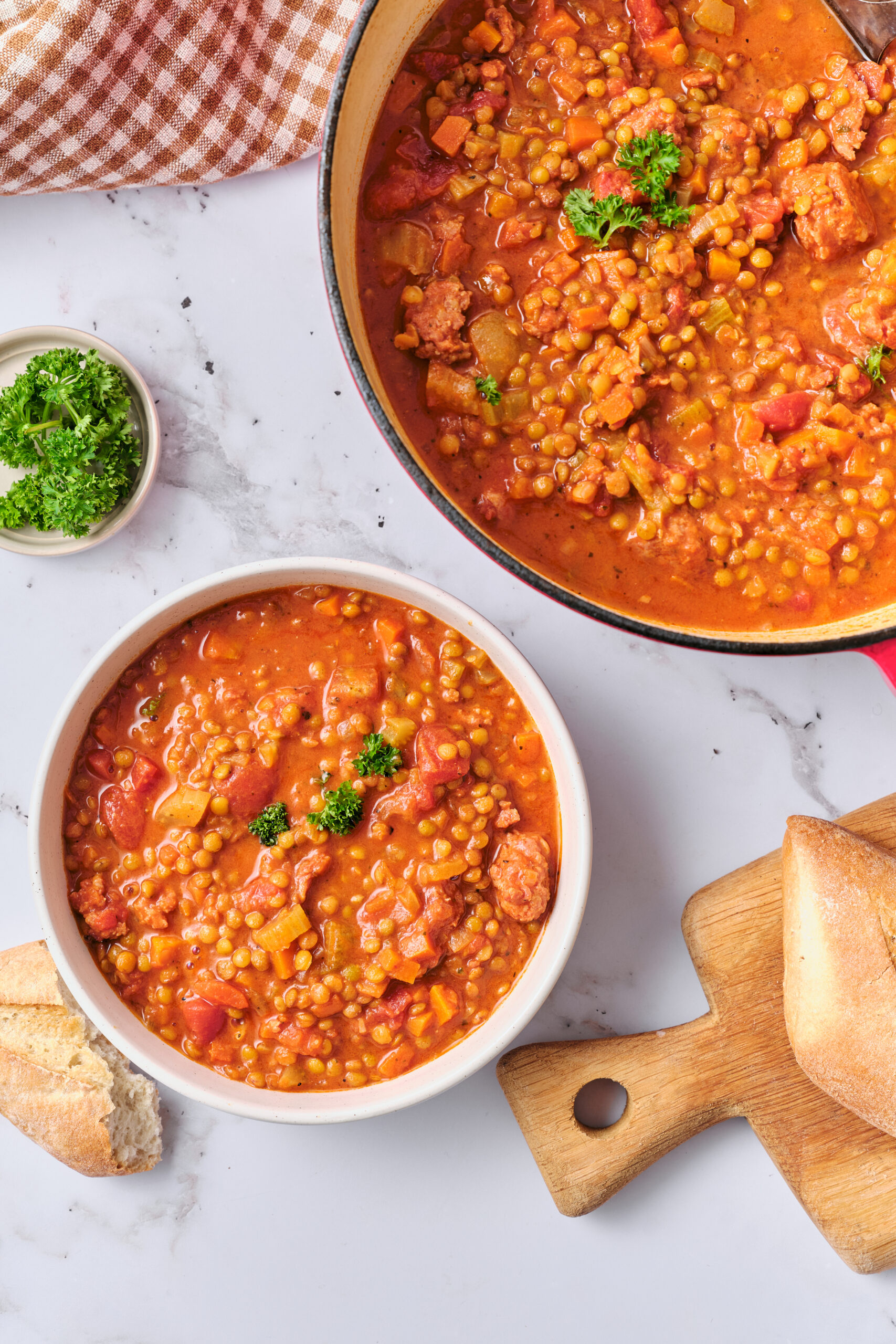 Sausage and Lentil Soup - foodfaithfitness